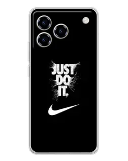 Чехол для ZTE Blade A76 с картинкой «Текстовый принт Nike»