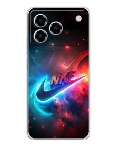 Чехол для ZTE Blade A76 с картинкой «Огненный логотип Nike»