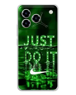 Чехол для ZTE Blade A76 с картинкой «Зеленый неоновый Nike»
