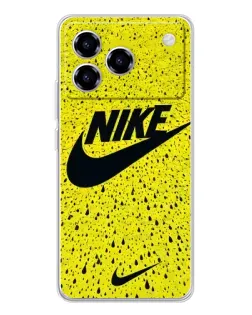 Чехол для ZTE Blade A76 с картинкой «Желтый текстурный Nike»
