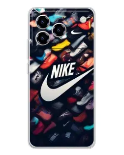 Чехол для ZTE Blade A76 с картинкой «Коллекция кроссовок Nike»