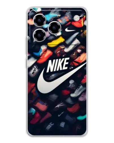 Чехол для ZTE Blade A76 с картинкой «Коллекция кроссовок Nike»