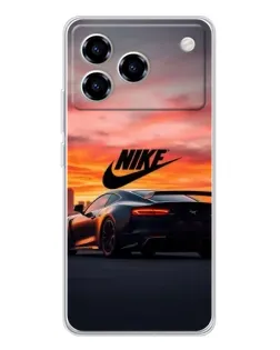Чехол для ZTE Blade A76 с картинкой «Nike и суперкар»