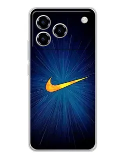 Чехол для ZTE Blade A76 с картинкой «Синий пульс Nike»
