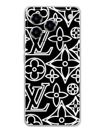 Чехол для ZTE Blade A76 с картинкой «Черно-белый узор LV» Чехол для ZTE Blade A76 с картинкой «Черно-белый узор LV»