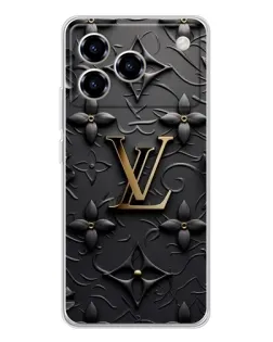 Чехол для ZTE Blade A76 с картинкой «Кожаная текстура LV»