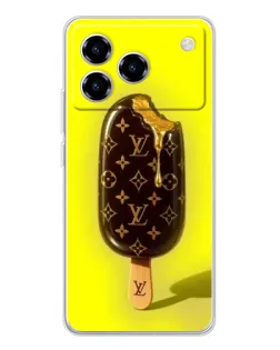 Чехол для ZTE Blade A76 с картинкой «Мороженое от LV»
