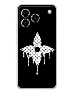 Чехол для ZTE Blade A76 с картинкой «Цветочная монограмма»