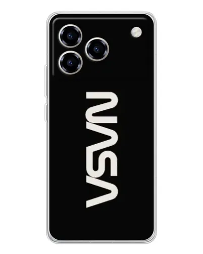 Чехол для ZTE Blade A76 с картинкой «NASA — вертикальный логотип» Чехол для ZTE Blade A76 с картинкой «NASA — вертикальный логотип»