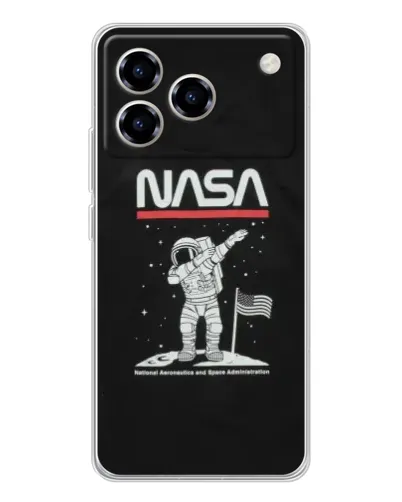 Чехол для ZTE Blade A76 с картинкой «NASA — шагаем по Луне» Чехол для ZTE Blade A76 с картинкой «NASA — шагаем по Луне»