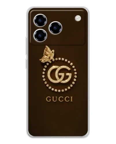 Чехол для ZTE Blade A76 с картинкой «Gucci — золотая бабочка»