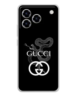 Чехол для ZTE Blade A76 с картинкой «Gucci — серебряная змея»