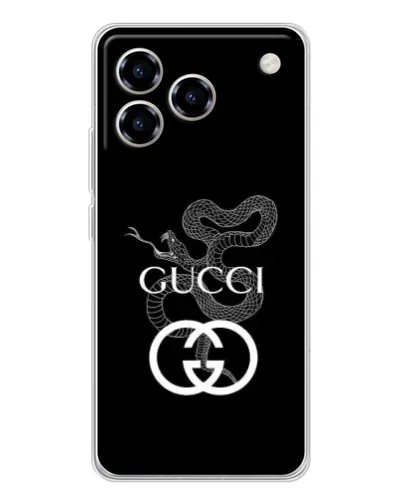 Чехол для ZTE Blade A76 с картинкой «Gucci — серебряная змея»