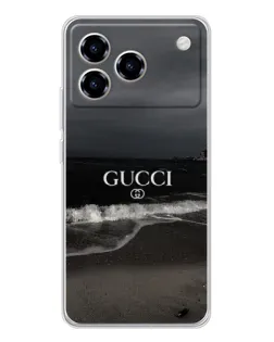 Чехол для ZTE Blade A76 с картинкой «Gucci — морской прибой»