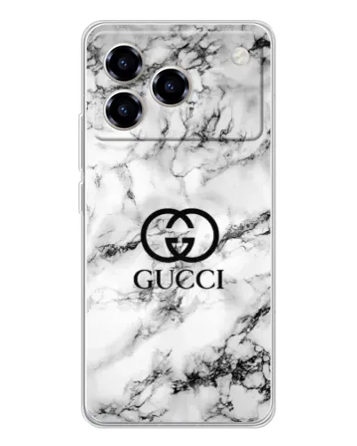 Чехол для ZTE Blade A76 с картинкой «Gucci — мраморный шик»