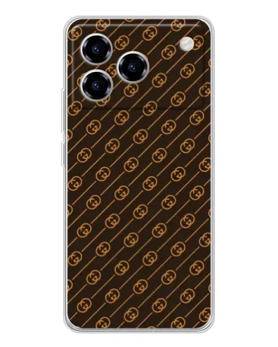 Чехол для ZTE Blade A76 с картинкой «Gucci — золотые диагонали»
