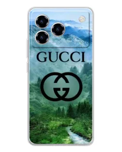 Чехол для ZTE Blade A76 с картинкой «Gucci — горный пейзаж»