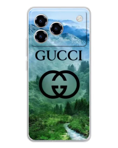 Чехол для ZTE Blade A76 с картинкой «Gucci — горный пейзаж»