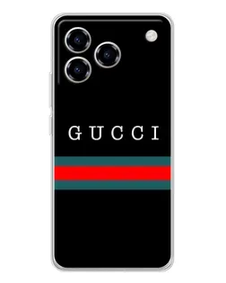 Чехол для ZTE Blade A76 с картинкой «Gucci — красный пояс»