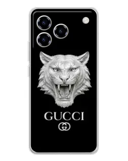 Чехол для ZTE Blade A76 с картинкой «Gucci — серебряный лев» Чехол для ZTE Blade A76 с картинкой «Gucci — серебряный лев»