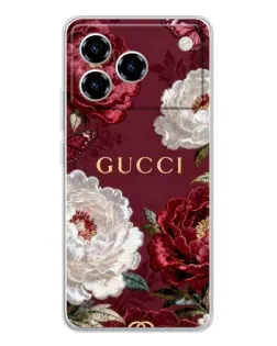 Чехол для ZTE Blade A76 с картинкой «Gucci — бордовые розы» Чехол для ZTE Blade A76 с картинкой «Gucci — бордовые розы»