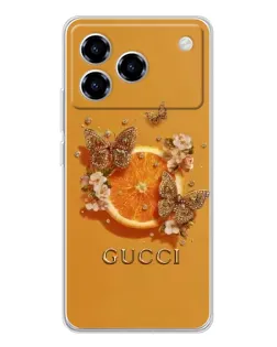 Чехол для ZTE Blade A76 с картинкой «Gucci — золотые бабочки» Чехол для ZTE Blade A76 с картинкой «Gucci — золотые бабочки»