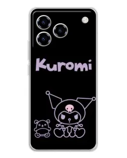 Чехол для ZTE Blade A76 с картинкой «Kuromi — черный минимализм» Чехол для ZTE Blade A76 с картинкой «Kuromi — черный минимализм»
