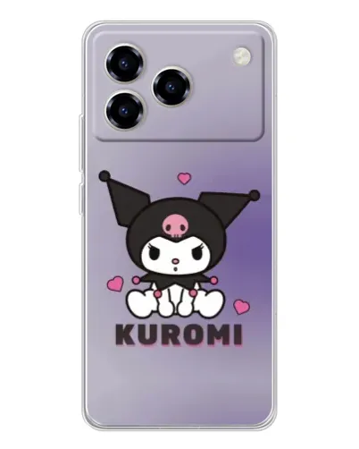 Чехол для ZTE Blade A76 с картинкой «Kuromi — фиолетовый арт»