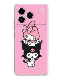 Чехол для ZTE Blade A76 с картинкой «My Melody и Kuromi» Чехол для ZTE Blade A76 с картинкой «My Melody и Kuromi»