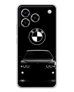 Чехол для ZTE Blade A76 с картинкой «BMW — взгляд из темноты»