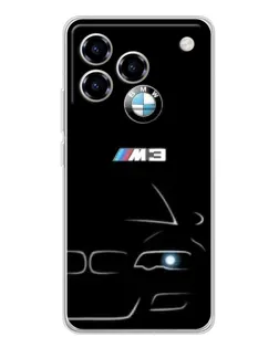 Чехол для ZTE Blade A76 с картинкой «Минималистичный принт BMW M3»