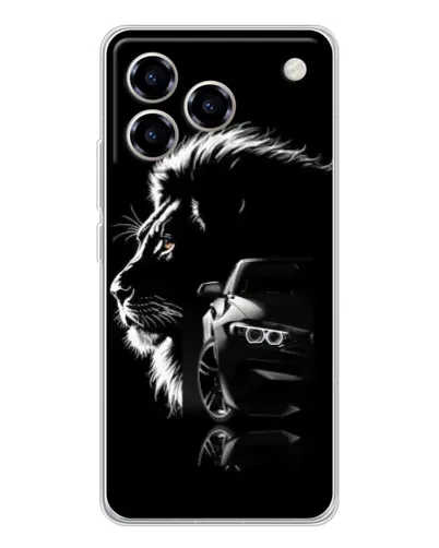 Чехол для ZTE Blade A76 с картинкой «BMW и лев» Чехол для ZTE Blade A76 с картинкой «BMW и лев»