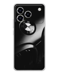 Чехол для ZTE Blade A76 с картинкой «Эмблема BMW — макро»