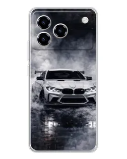 Чехол для ZTE Blade A76 с картинкой «BMW сквозь туман»