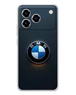 Чехол для ZTE Blade A76 с картинкой «Логотип BMW — минимализм»