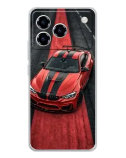 Чехол для ZTE Blade A76 с картинкой «BMW на красной дорожке»