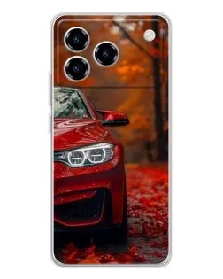 Чехол для ZTE Blade A76 с картинкой «Осенняя BMW M4»