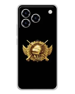 Чехол для ZTE Blade A76 с картинкой «PUBG — оранжевый градиент»