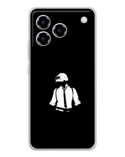 Чехол для ZTE Blade A76 с картинкой «PUBG — белый шлем» Чехол для ZTE Blade A76 с картинкой «PUBG — белый шлем»