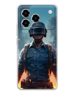 Чехол для ZTE Blade A76 с картинкой «PUBG — реалистичный герой»
