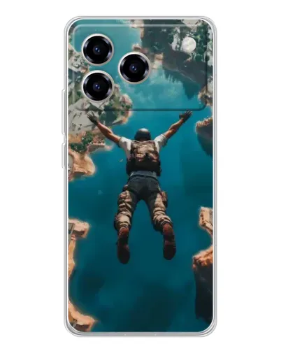 Чехол для ZTE Blade A76 с картинкой «PUBG — свободное падение» Чехол для ZTE Blade A76 с картинкой «PUBG — свободное падение»