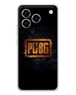Чехол для ZTE Blade A76 с картинкой «PUBG — золотой логотип»