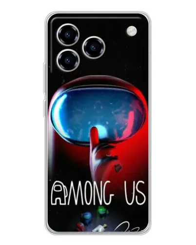 Чехол для ZTE Blade A76 с картинкой «Красный импостер — макро» Чехол для ZTE Blade A76 с картинкой «Красный импостер — макро»