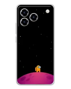 Чехол для ZTE Blade A76 с картинкой «Одинокий герой на планете»