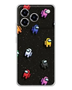 Чехол для ZTE Blade A76 с картинкой «Космический паттерн Among Us»
