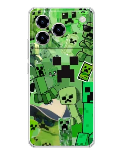 Чехол для ZTE Blade A76 с картинкой «Криперы Minecraft» Чехол для ZTE Blade A76 с картинкой «Криперы Minecraft»