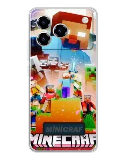 Чехол для ZTE Blade A76 с картинкой «Minecraft герои игры»