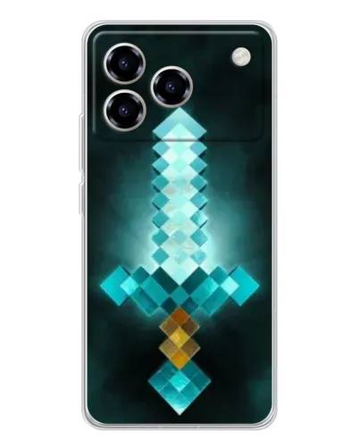 Чехол для ZTE Blade A76 с картинкой «Алмазный меч неон» Чехол для ZTE Blade A76 с картинкой «Алмазный меч неон»