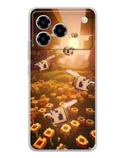 Чехол для ZTE Blade A76 с картинкой «Поле подсолнухов»