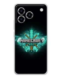 Чехол для ZTE Blade A76 с картинкой «Minecraft Diamond лого»